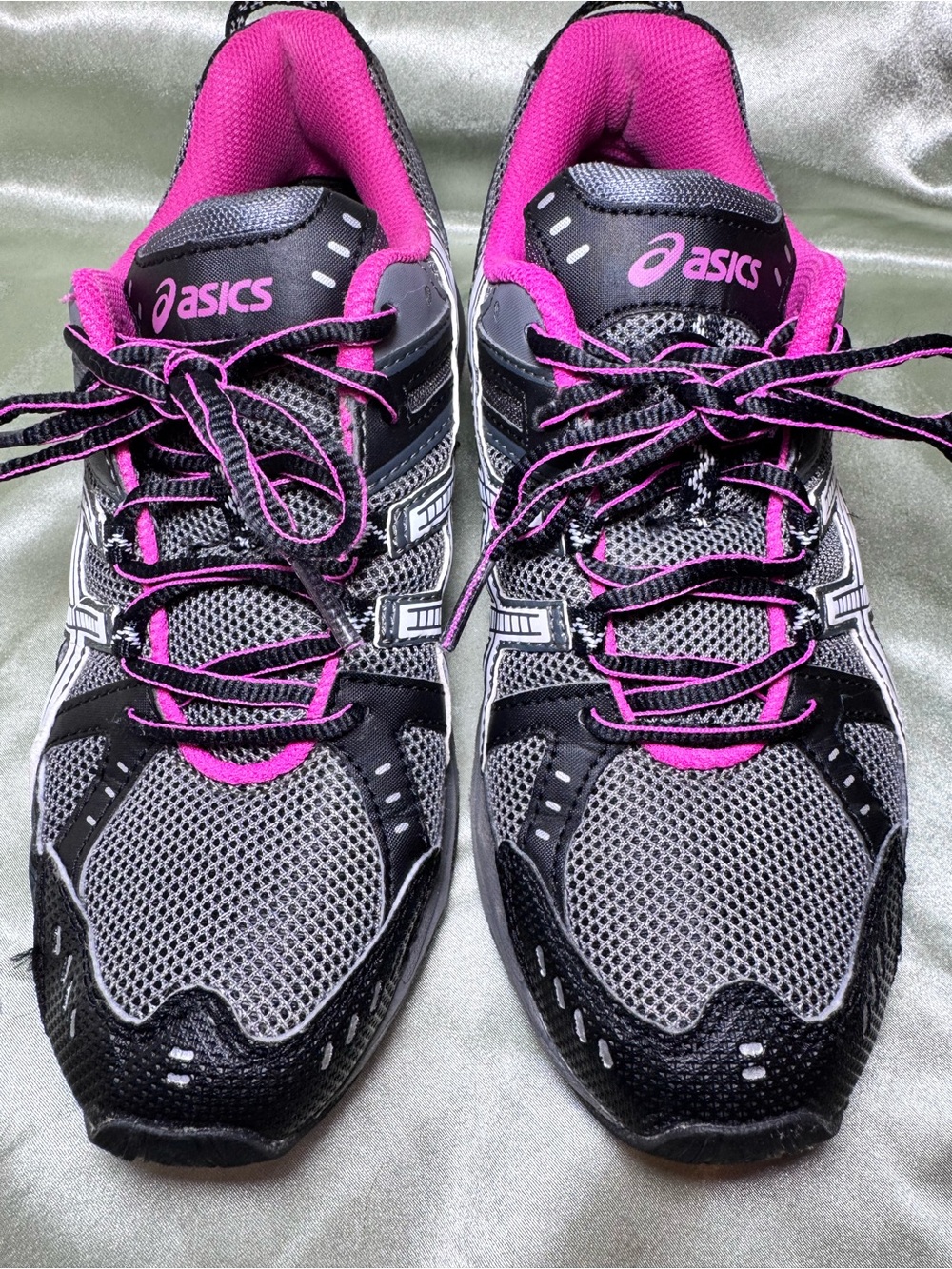 ASICS GEL-Venture 3 Trail Running Shoes Black and Pink T283N Women’s 8.5 - Picture 2 of 8
